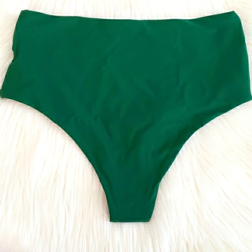 Metallic Straps Bikini Set with Highwaist Bottoms - Picture 6 of 8